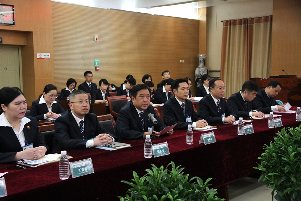 2.天门一医党委书记徐必生(左三)会议讲话.JPG